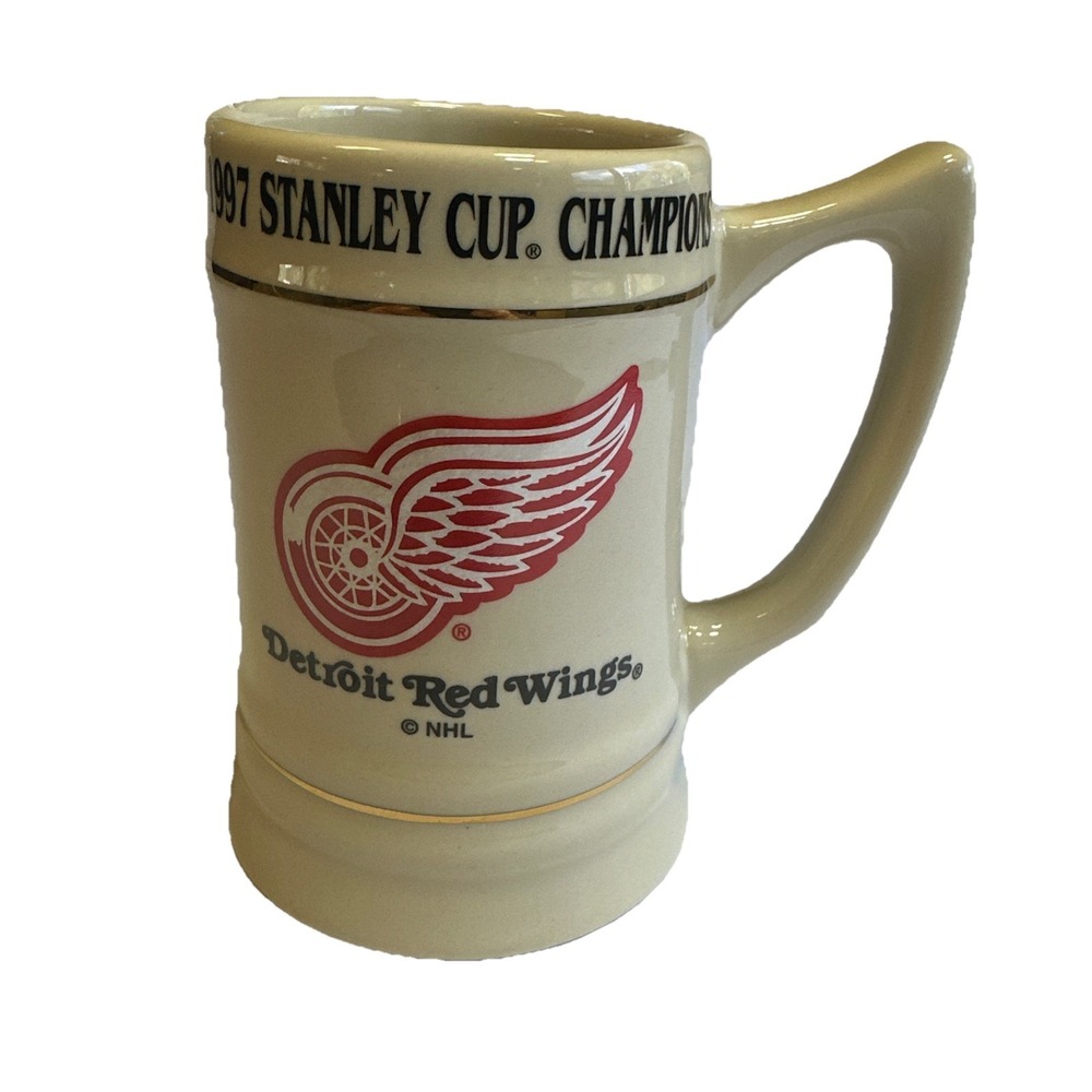1997 Detroit Red Wings Stanley Cup Champions Beer Mug Stein NHL Hockey